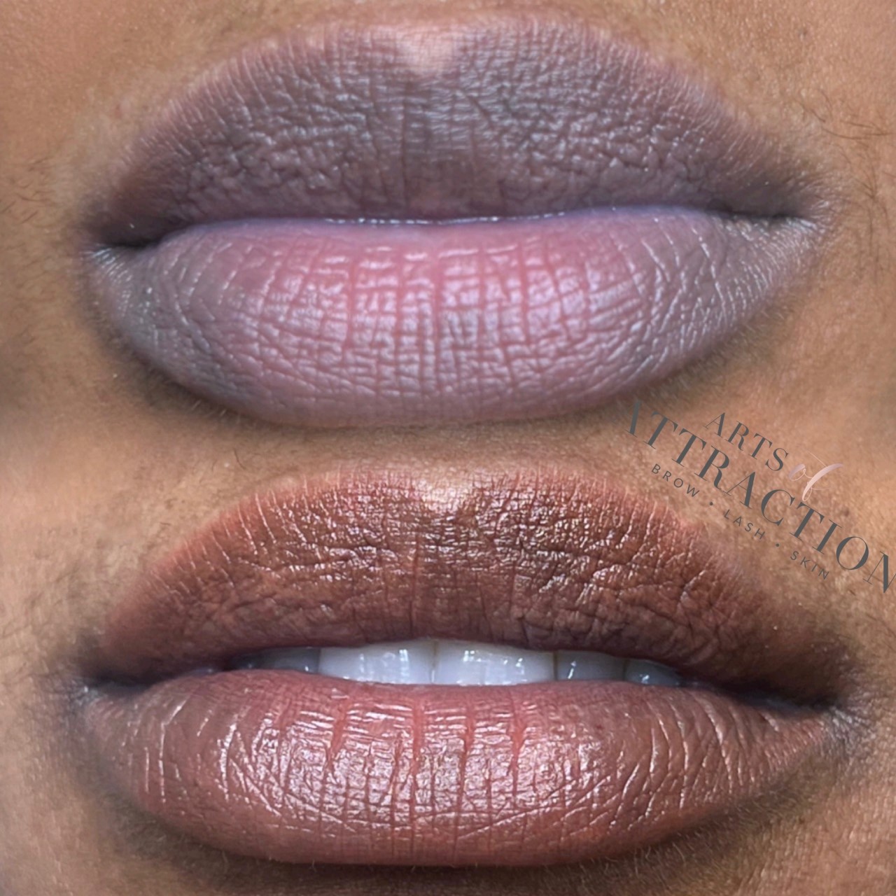 lip blush tattoo dark skin